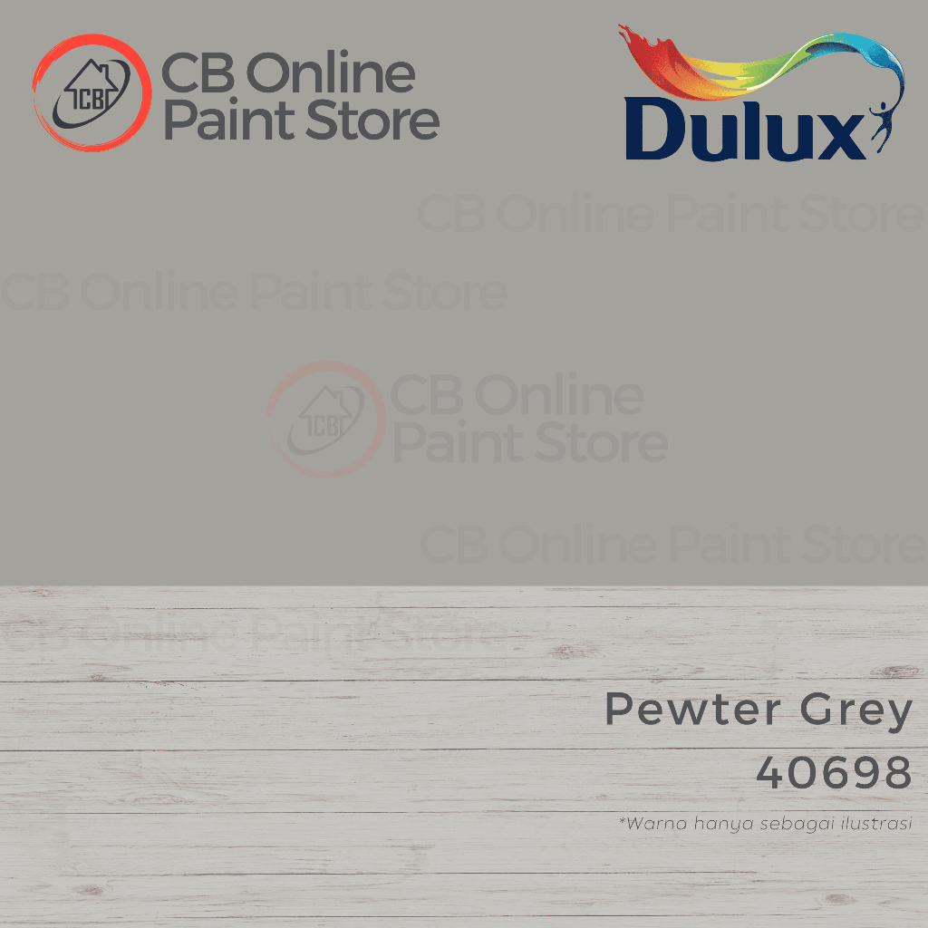 CAT KAYU DAN BESI DULUX V-GLOSS - PEWTER GREY 40698