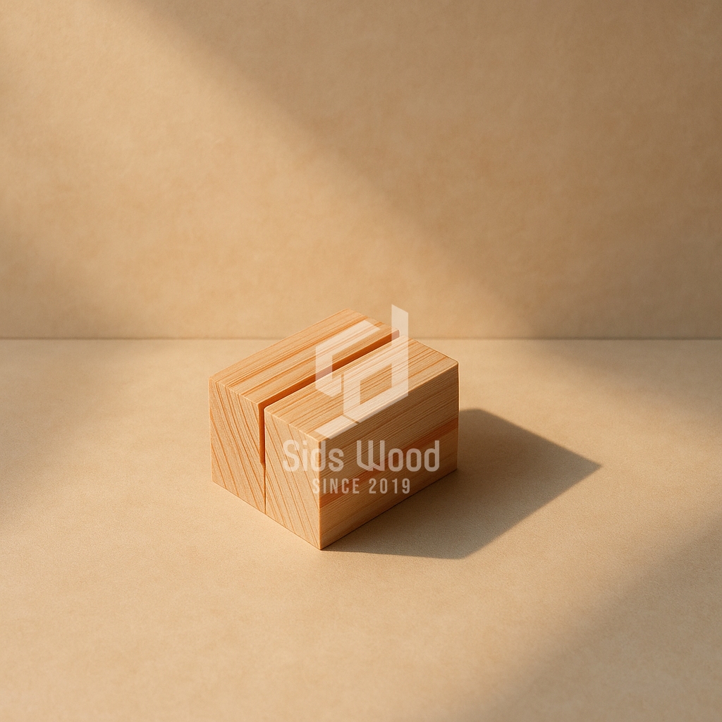 SidsWood [SAK5] Grosir Stand Akrilik Kayu 5cm Dudukan Akrilik Stand Kayu Jati Belanda Dudukan Kayu J