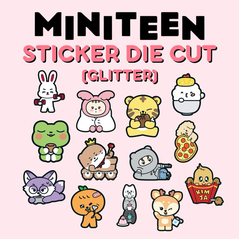 

MINITEEN seventeen sticker die cut deco vinyl glitter