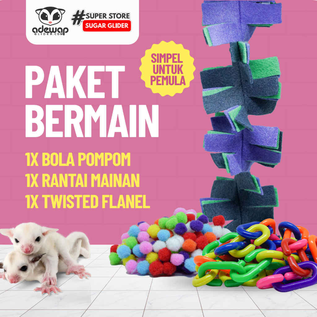 ADEWAP GLIDER Paket Bermain Aksesoris Sugar Glider