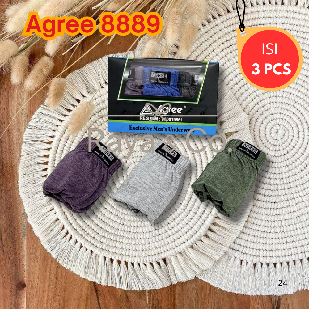 [3 PCS] Celana Dalam Pria - AGREE 8889 || CD REMAJA DEWASA Underwear MAXI