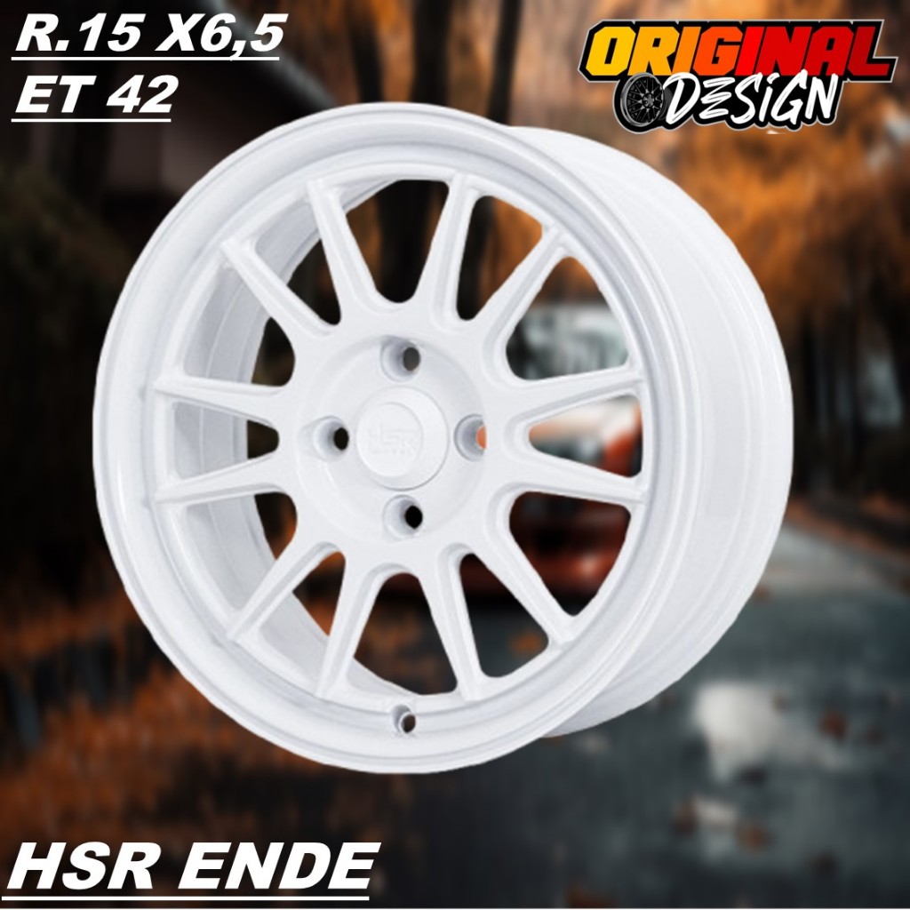 Velg Mobil Ring 15 HSR ENDE R15 Sigra , Agya , Mirage , Brio, Warna Putih Lubang 4x100