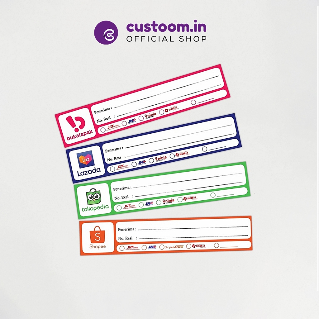 

Custoom.in - #Sticker Resi Pengiriman (Ukuran 4x6 cm) - Sticker Label Pengiriman Olshop