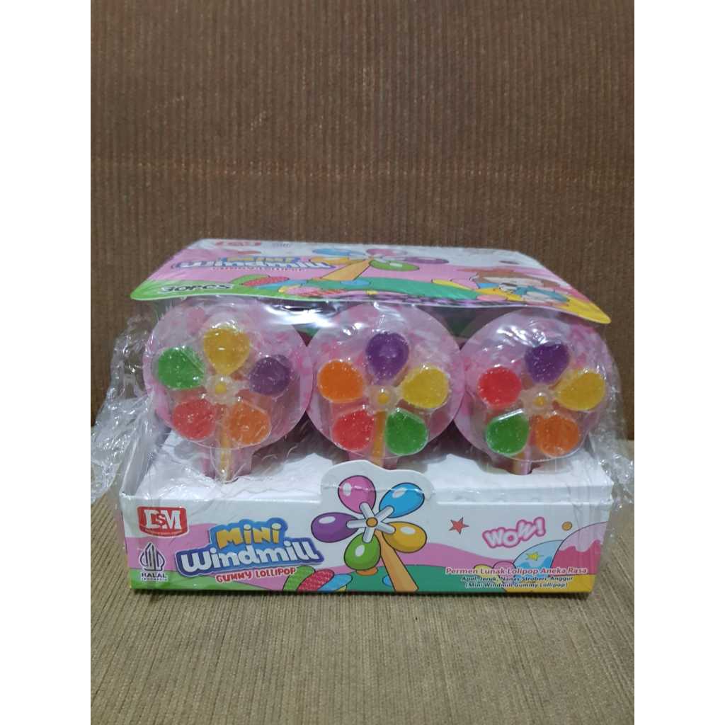 

30 PCS GUMMY KIPAS PERMEN LUNAK YUMMY PERMEN KIPAS MINI WINDMILL LUNAK