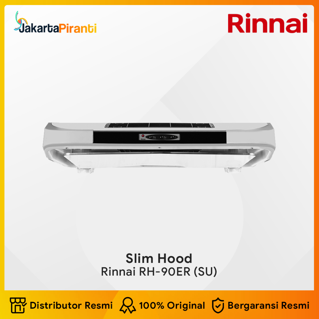 Cooker Hood Rinnai RH-90ER (SU) Slim Hood Penghisap Asap Kompor Silver