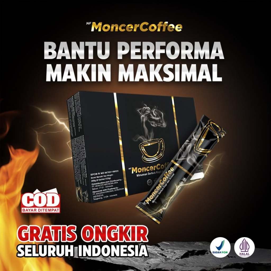 

KOPI MONCER HERBAL STAMINA ORIGINAL BPOM (1 BOX Isi 8 Sachet) dengan L-Agrinin & L-Citrulline Aman & Nikmat Sudah Halal Kopi Kuat Ereksi Tapi Aman Dikonsumsi