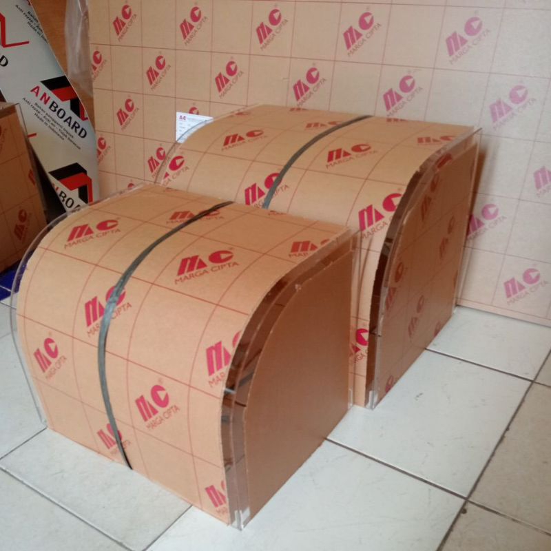 2 pcs Tutup Hantaran Seserahan Akrilik Oval Lengkung! sisi (40&45)