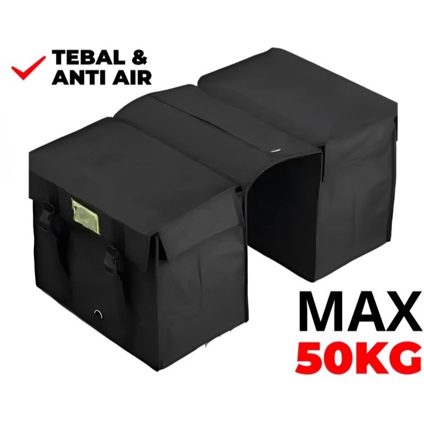 Tas Kurir Motor Tebal Anti Air Tas Obrok Motor Tas Samping Motor Belakang Side Bag Motor Tas Bronjon