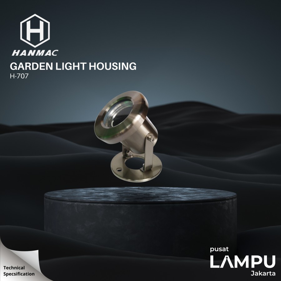 Hanmac Kap Lampu Taman/Kolam Stainless 316 MR16 H-707