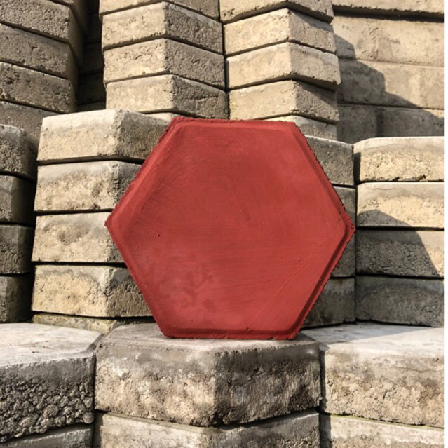 Paving Segi enam Warna Merah Tebal 5cm dan 6cm | Paving Block | Paving Conblok | Paving blok | Pavin