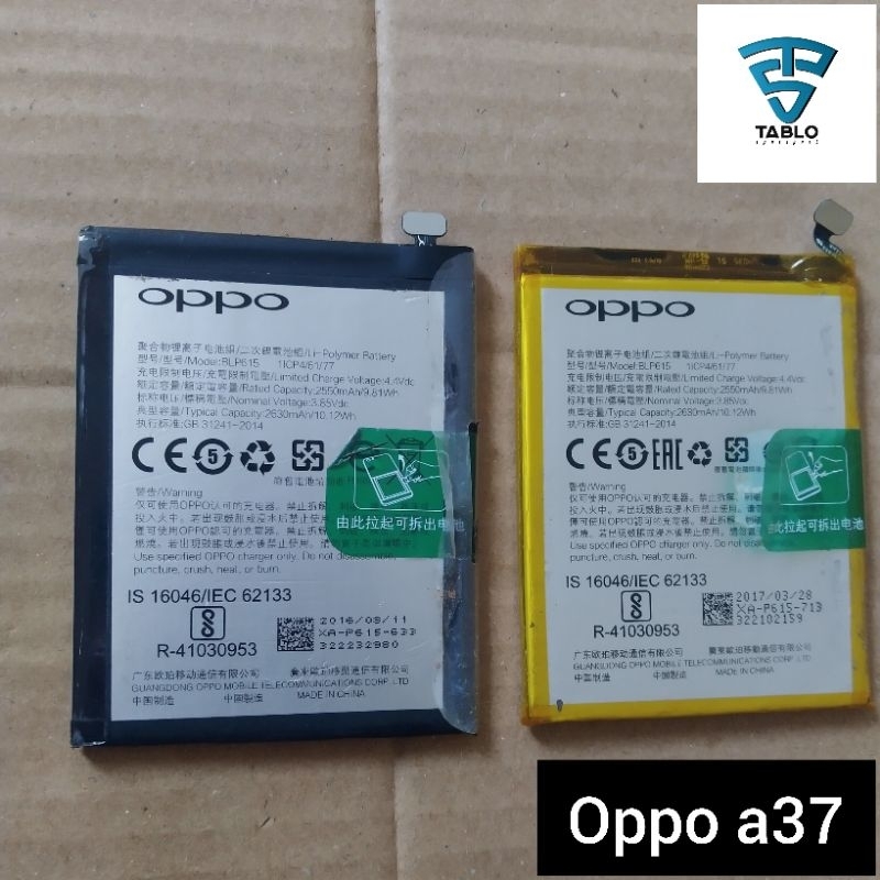 Batre Baterai Oppo a37 a37f BLP615 Original copotan hp