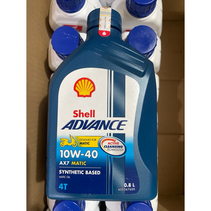 Oli shell advance matic 10w-40 biru 0,8 Asli