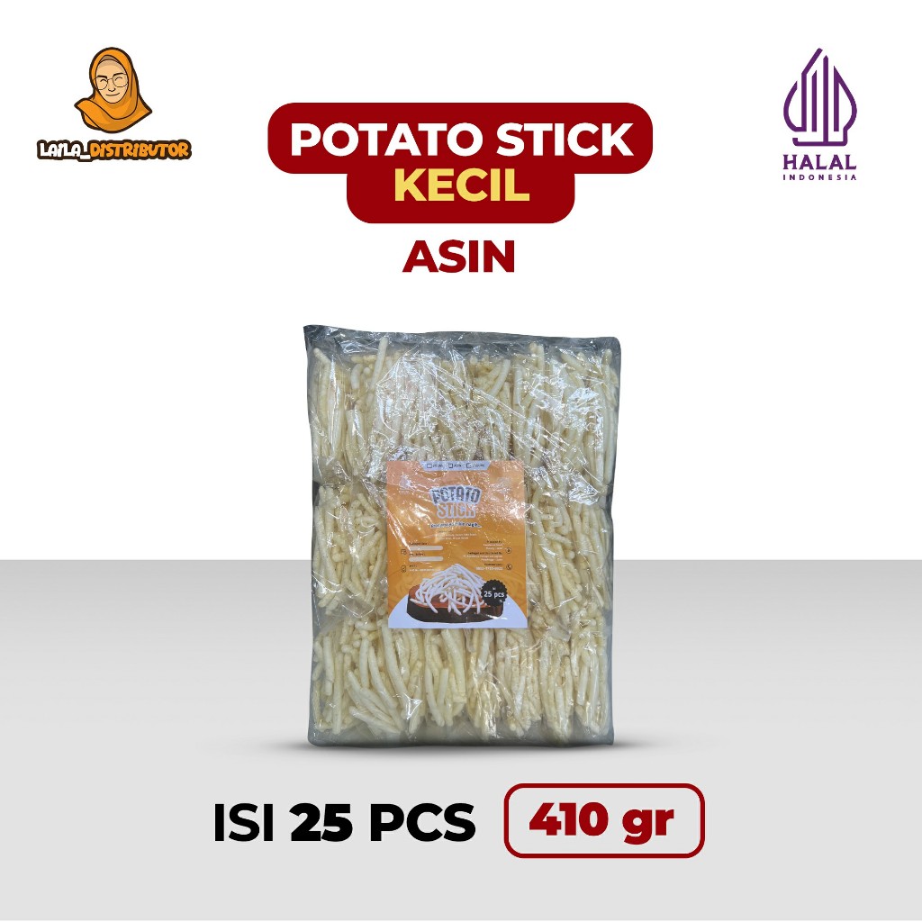 

Patato Stick Kecil Asin / Isi 25 PCS 410 Gram