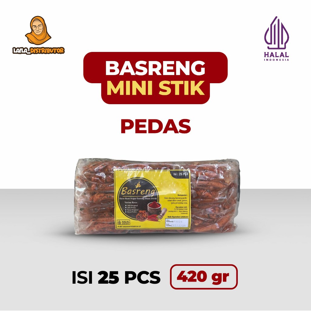 

Basreng Mini Stick Pedas / Isi 25 PCS 420 Gram