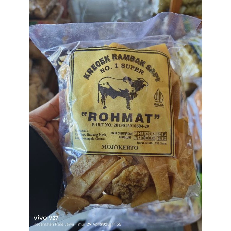 

krupuk krecek rambak sapi super nomor satu 250 gr