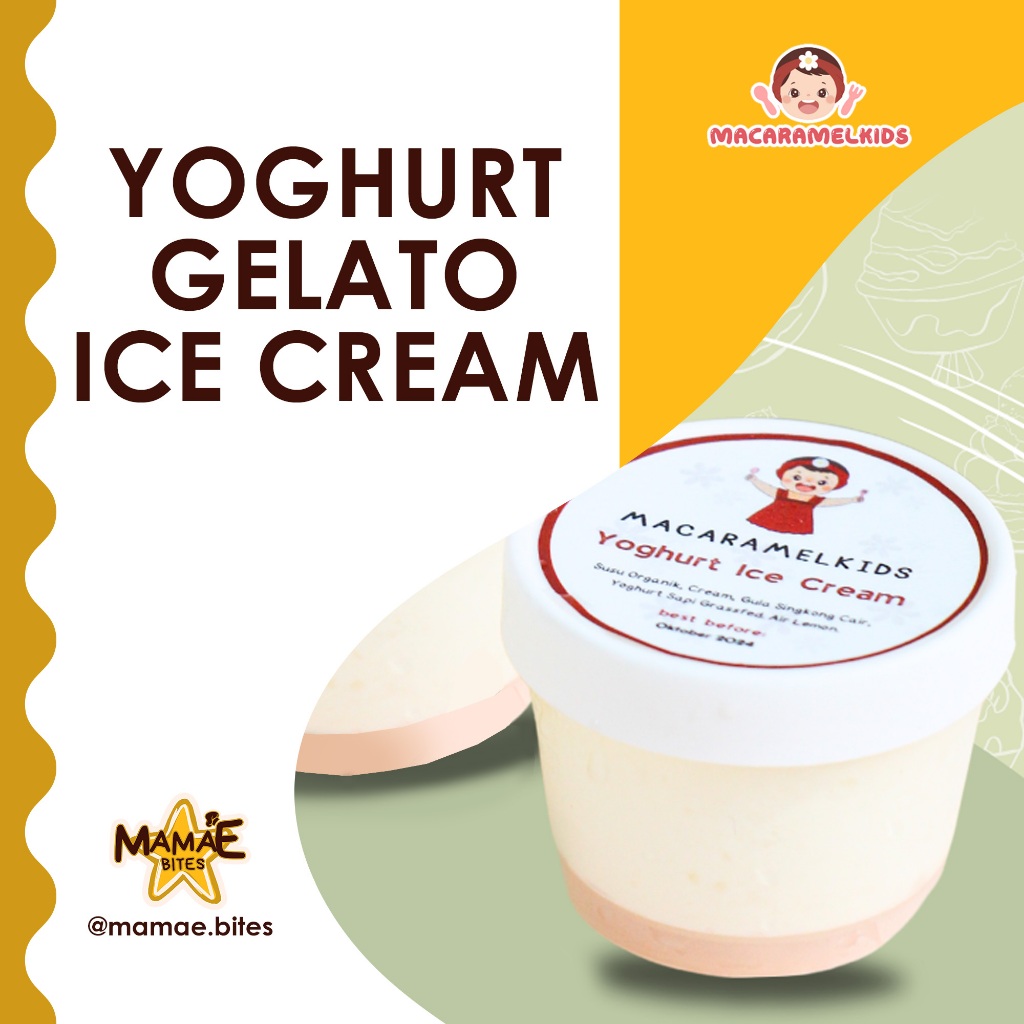 

Macaramel Kids - Yoghurt Gelato Ice Cream | Frozen MPASI NDF Homemade & Es Krim Yogurt Anak Sehat