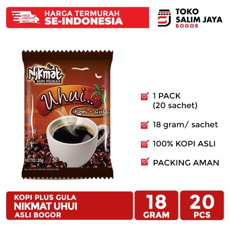 

MURAH - Kopi Uhui 1 Pak ISI 20 PCS X 18gram – Kopi Gula Legendaris, Rasa Pas & Harga Irit