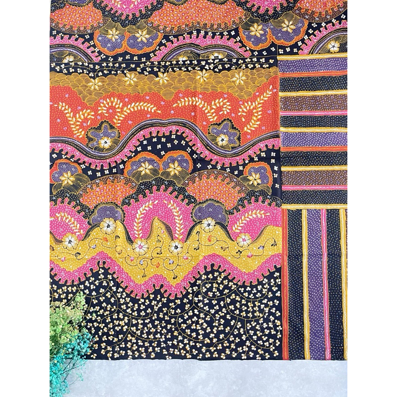 kain batik katun tulis pola kemeja motif gunungan antikan trusmi cirebonan