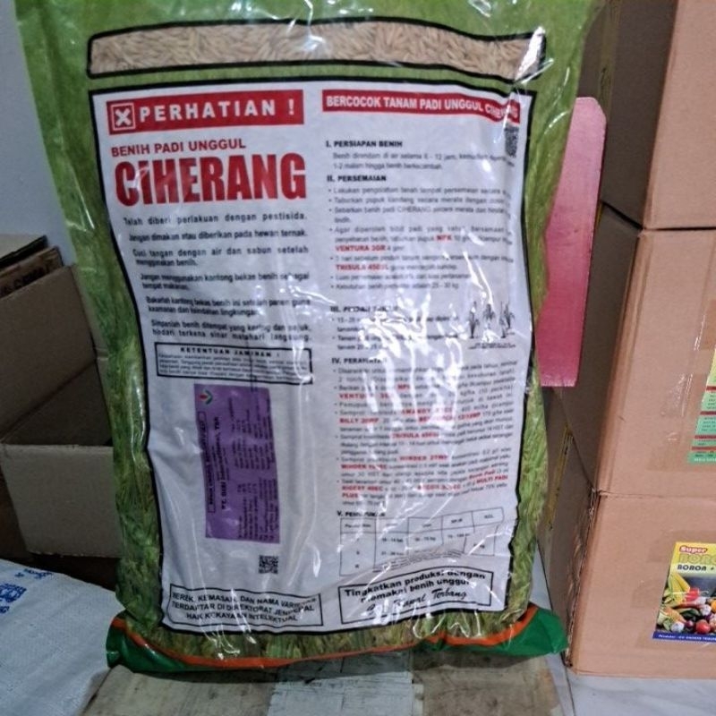 JKLP Benih Padi Unggul Ciherang SS Cap Kapal Terbang Kemasan 5 kg