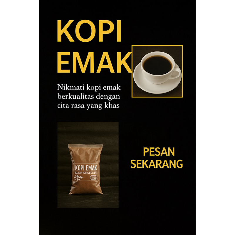 

Kopi Emak Robusta Asli Bubuk Khas Malang 100gr Original - Coffee