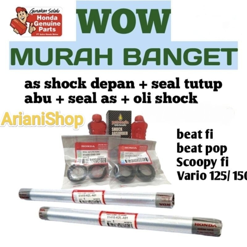 Seal shock depan + As shock depan Beat pop Beat fi Vario Scoopy Spacy