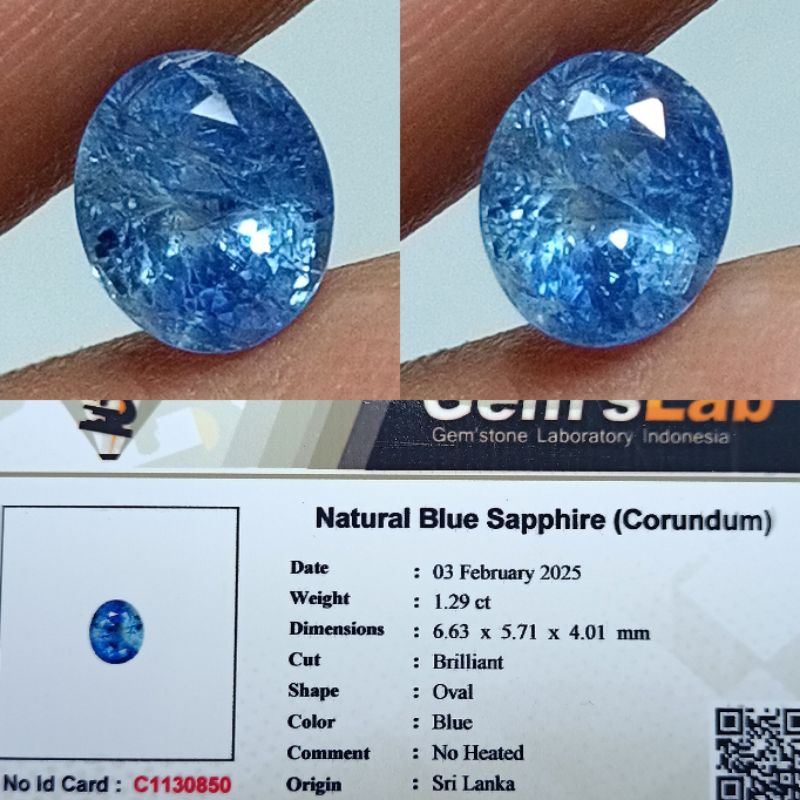 NATURAL BLUE SAPPHIRE SRILANKA GLI