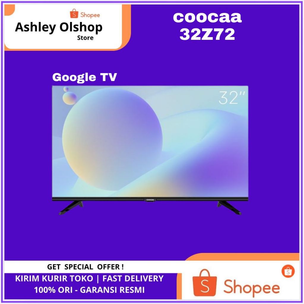 LED TV Android 32 Inch Coocaa Android TV 32Z72 Coocaa 32Z72 Google TV
