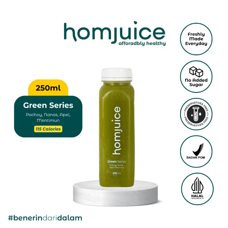 

Homjuice - Green Series x 250 ml (Cold-Pressed Juice/Jus/Detox)
