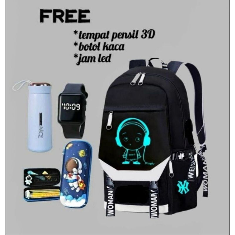 Tas Sekolah Anak Anime Terbaru Motif Laki Ransel Sd Smp Pria Karakter Cowok Wokmen Backpack