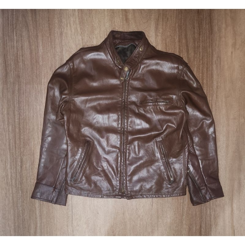 Schott Caferacer Size 40 USA Rare kancing kuningan