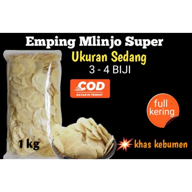 

1kg Emping melinjo mentah siap goreng khas Kebumen