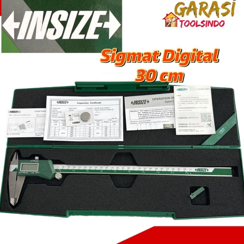 INSIZE SIGMAT DIGITAL 0 - 300 MM JANGKA SOTONG SORONG 30 CM CALIPER INSIZE SKEGMAT SEGMAT