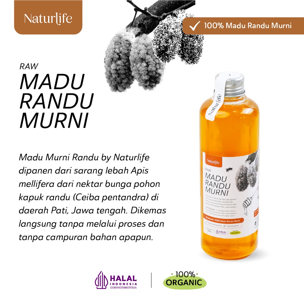 

QH MADU MURNI RAW ASLI 1000GRAM NATURLIFE ORIGINAL ALAMI TANPA CAMPURAN APAPUN RAW HONEY MINUMAN