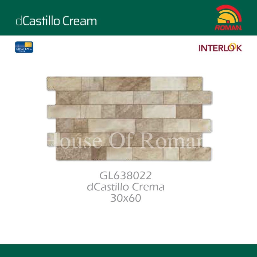 ROMAN KERAMIK Interlok dCastillo Crema 30x60 GL638022 ROMAN KERAMIK