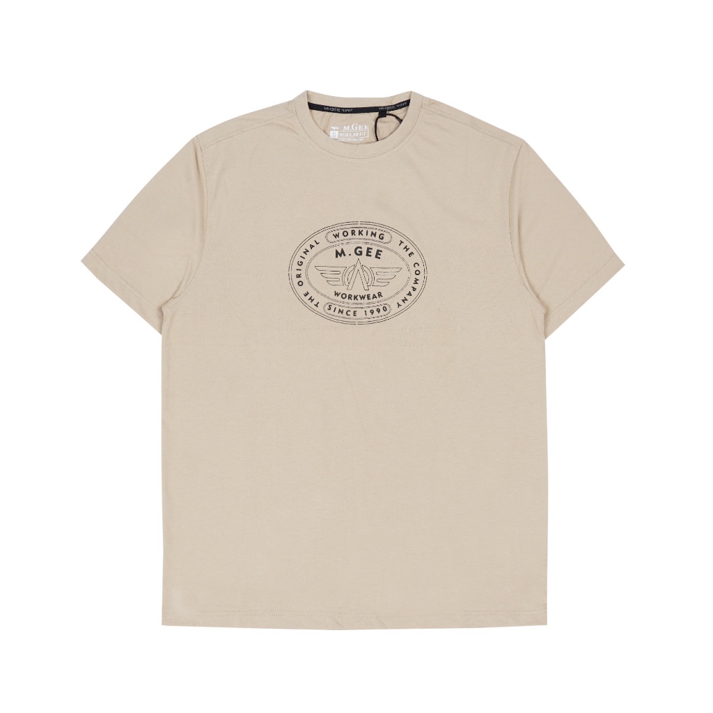Kaos Original MGEE - Kaos Kasual Lengan Pendek Pria Original MGEE Oliver CKPR 143 Cream
