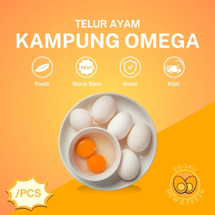 

Telur Ayam Kampung Omega New & Fresh (/Butir)