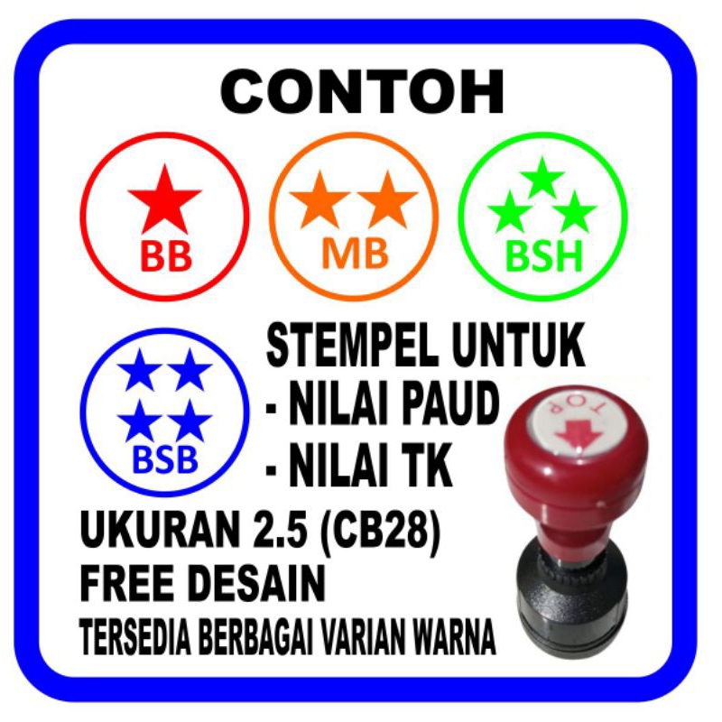 

STEMPEL FLASH NLAI GURU BULAT DIAMETER 2,5CM