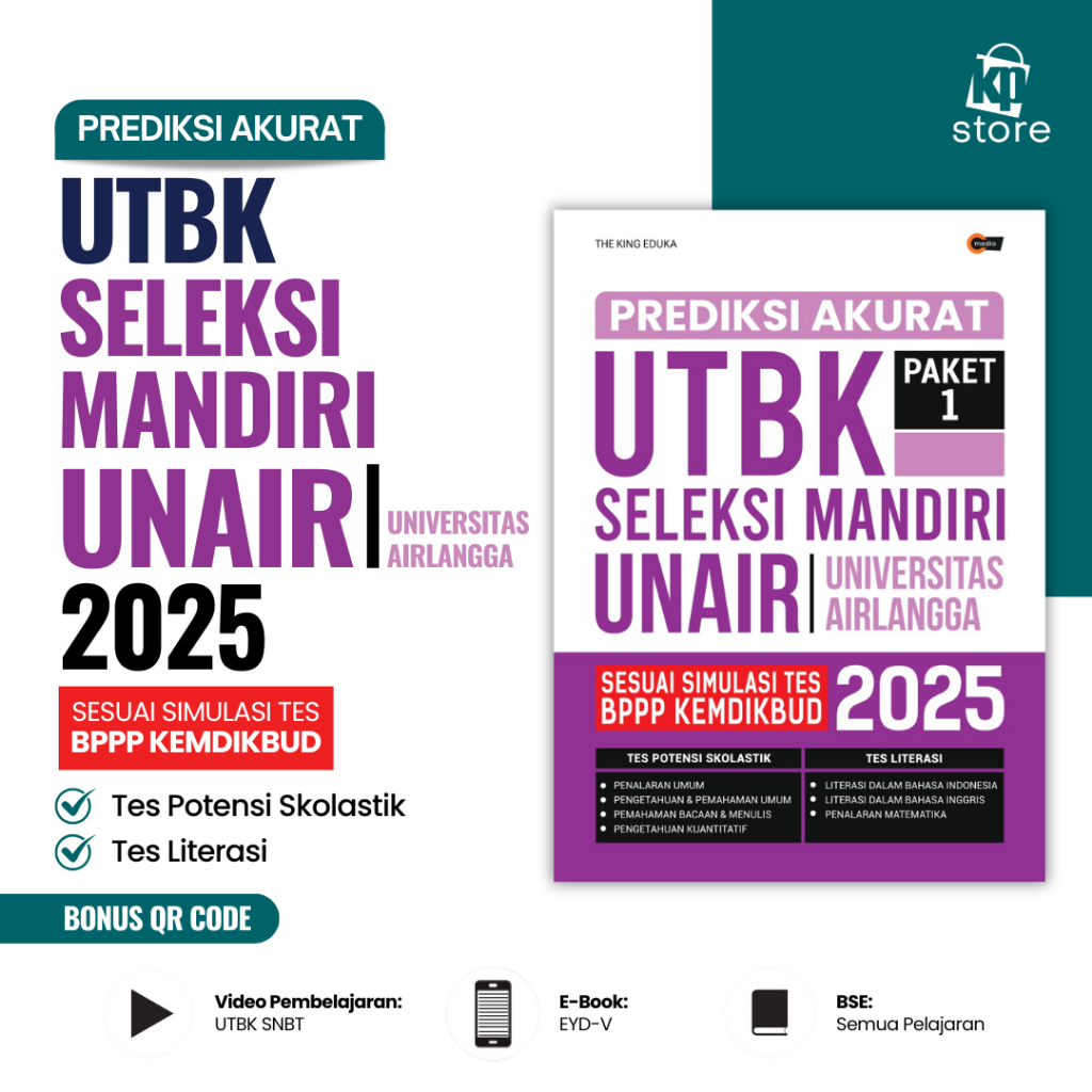 Kawan Pustaka - Soal Prediksi Akurat UTBK Seleksi Mandiri Universitas Airlangga (Unair) 2025