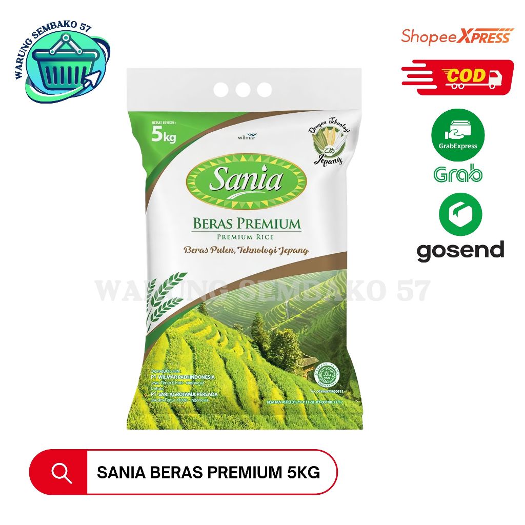 

Sania Beras Premium Tanpa Pengawet 5kg