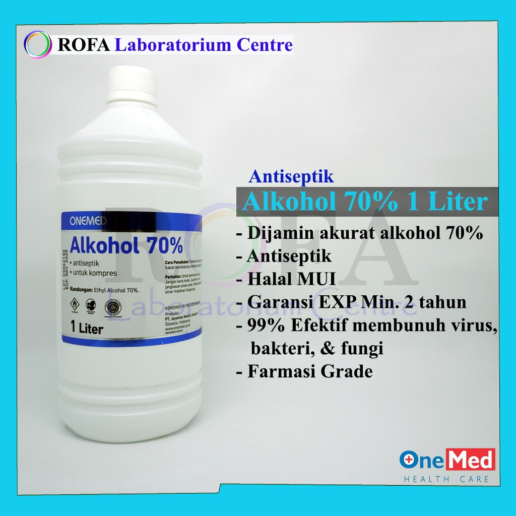 Alkohol 70% / Alkohol Antiseptik / Alkohol untuk Luka 1 Liter