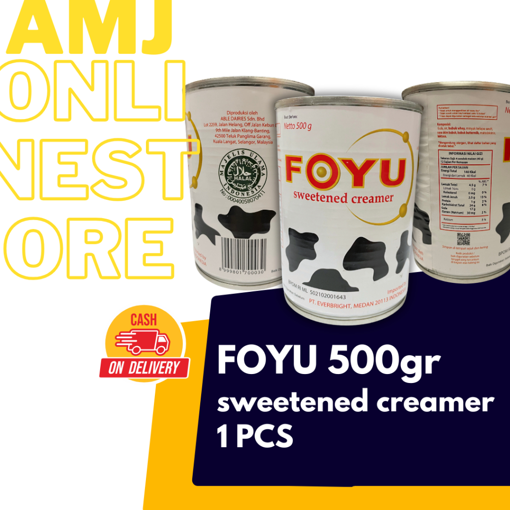 

FOYU susu kental manis 500gr gurih dan segar kemasan kaleng - 1 PCS