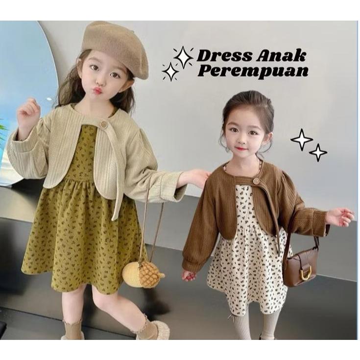 Dress Anak Perempuan dress rompi  Anak Perempuan model cantik import