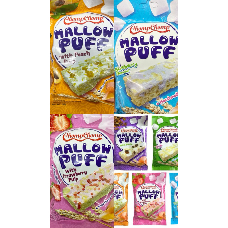 

Chomp Chomp Mallow Puff 50 gr / Nougat Marshmallow Chomp Chomp / Snack Anak Marshmallow Nougat