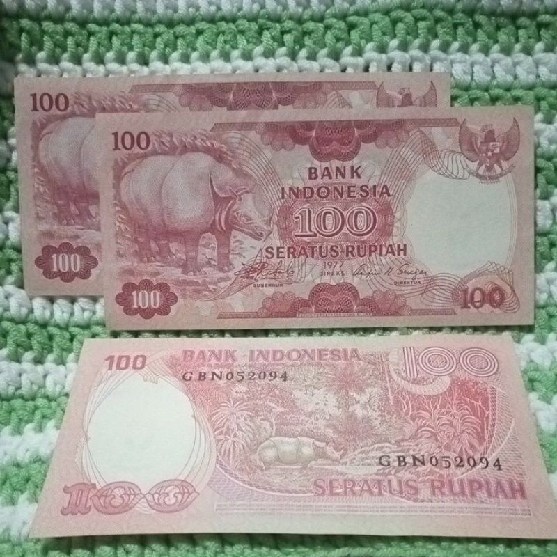 Uang kuno 100 rupiah th 1977