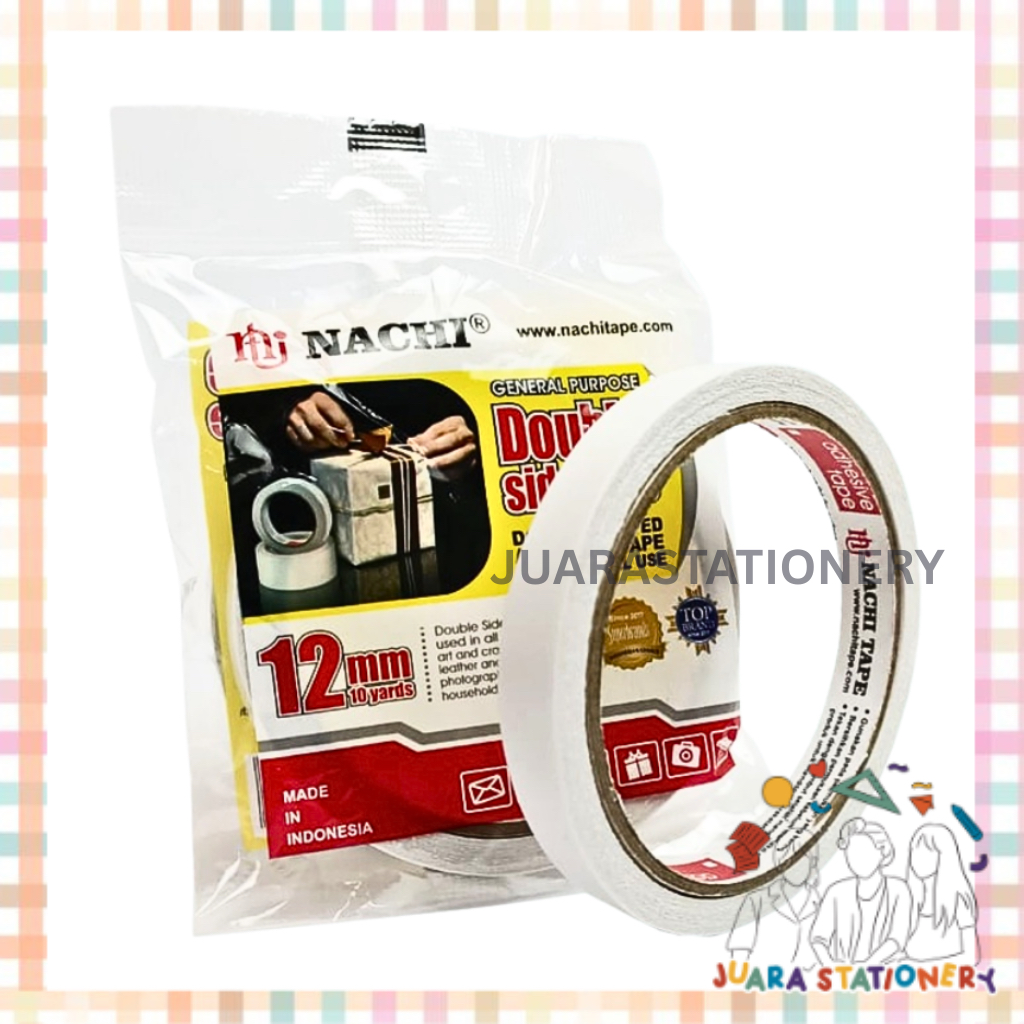 

(268) JUARASTATIONERY Double Tape Nachi 0.5 inch / Isolasi Double Tape 0.5" 1/2 inch