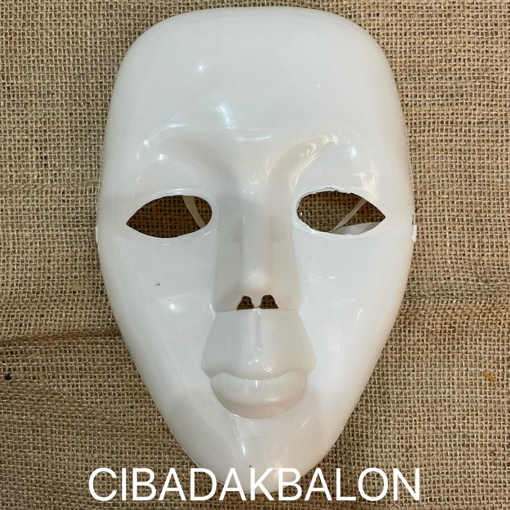 Topeng Lukis Wajah Polos / Topeng Putih / Full Face Mask / White Mask
