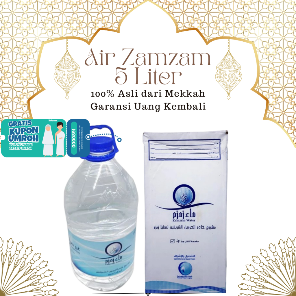 

Air Zamzam Asli dari Makkah – Isi 5 Liter