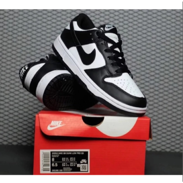 Nike SB Dunk Low Panda Black White 100% Original Material