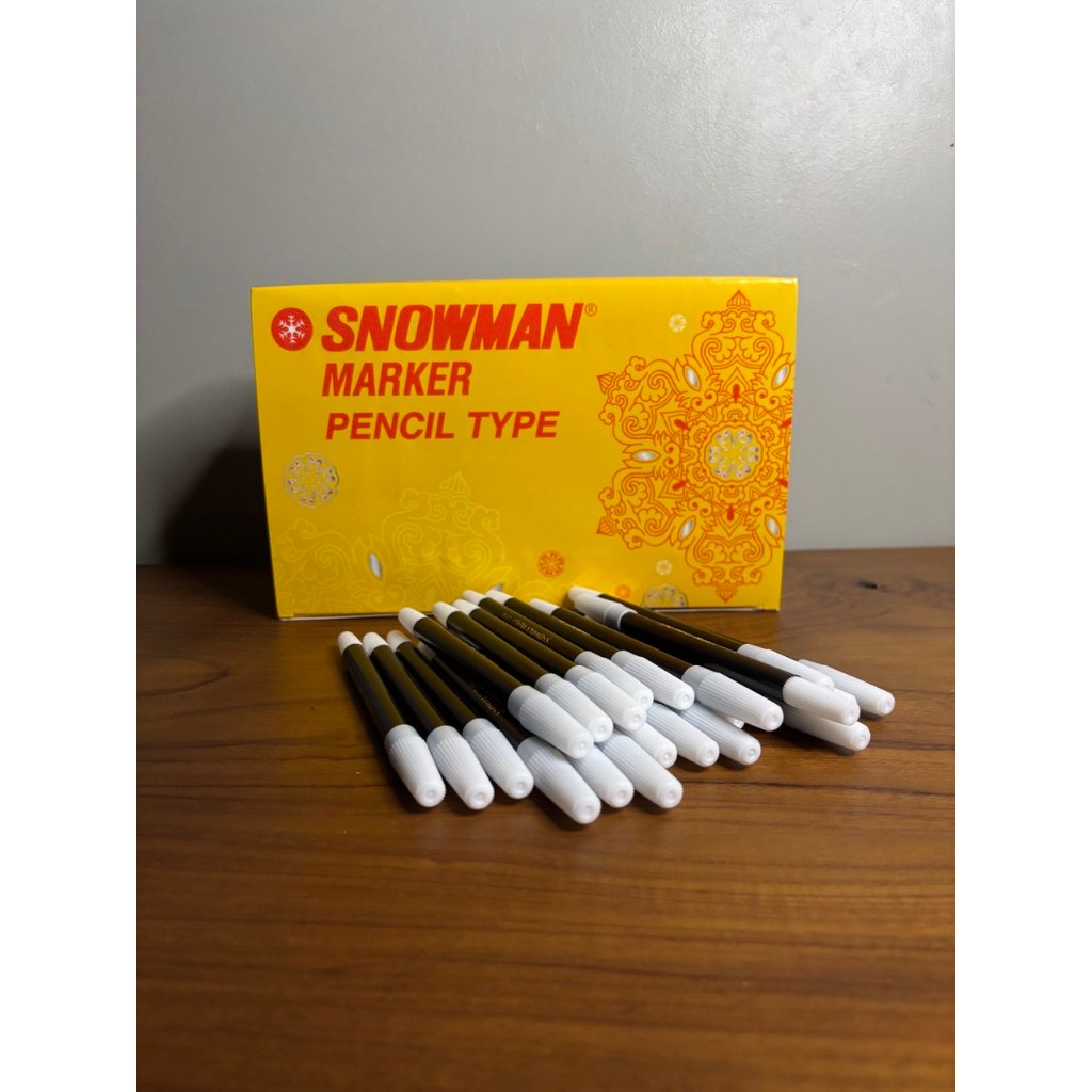 

Spidol Snowman Marker Kecil Hitam 1 Gros (144 pcs)