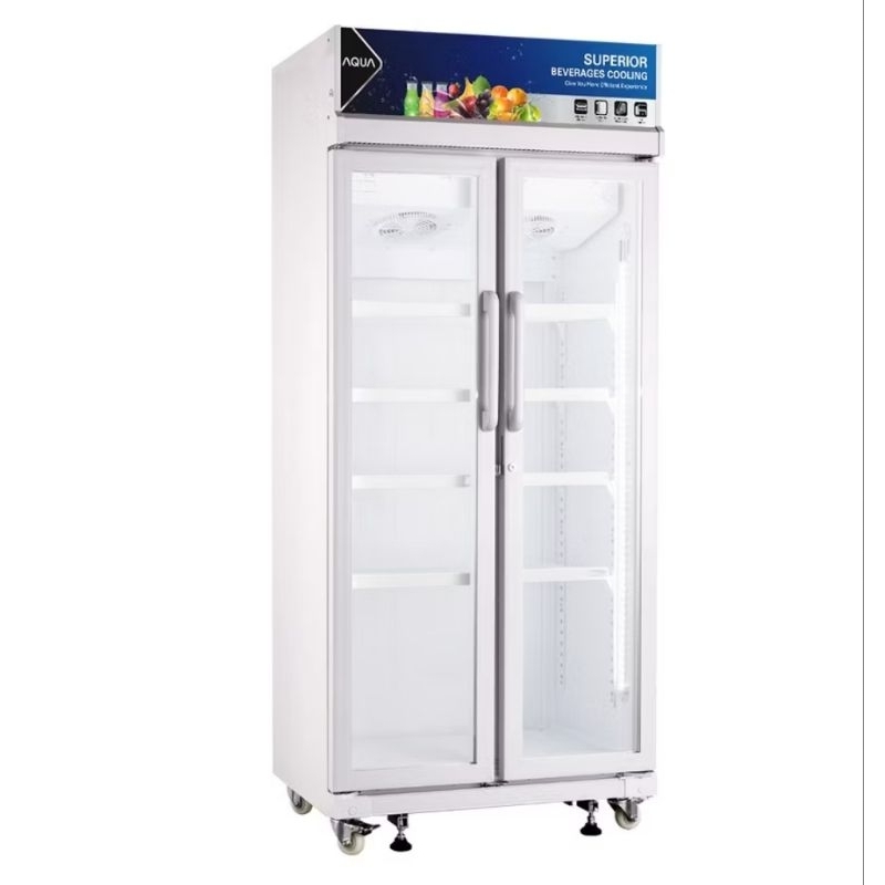 Showcase Aqua 2 Pintu AQB-568 Kulkas Pendingin Minuman AQB 568 455L